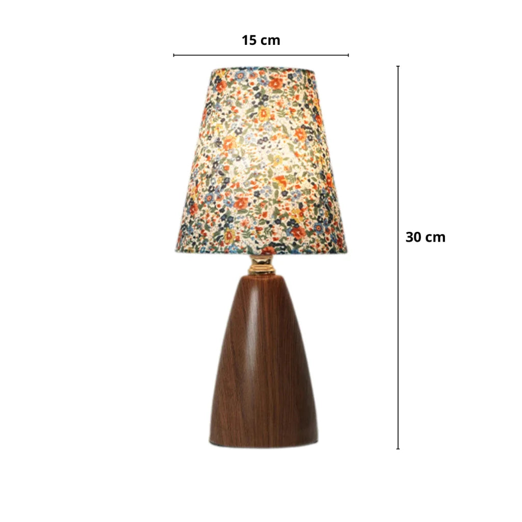 Abajur Luminária de Mesa Nogueira Floral