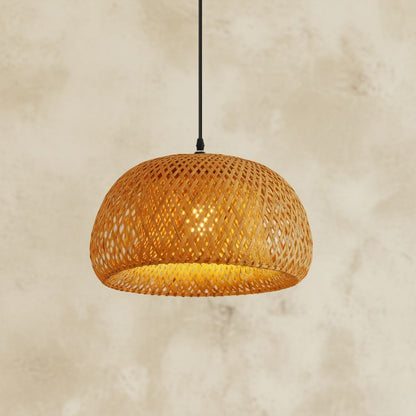 Luminária Pendente de Bambu Lumfine