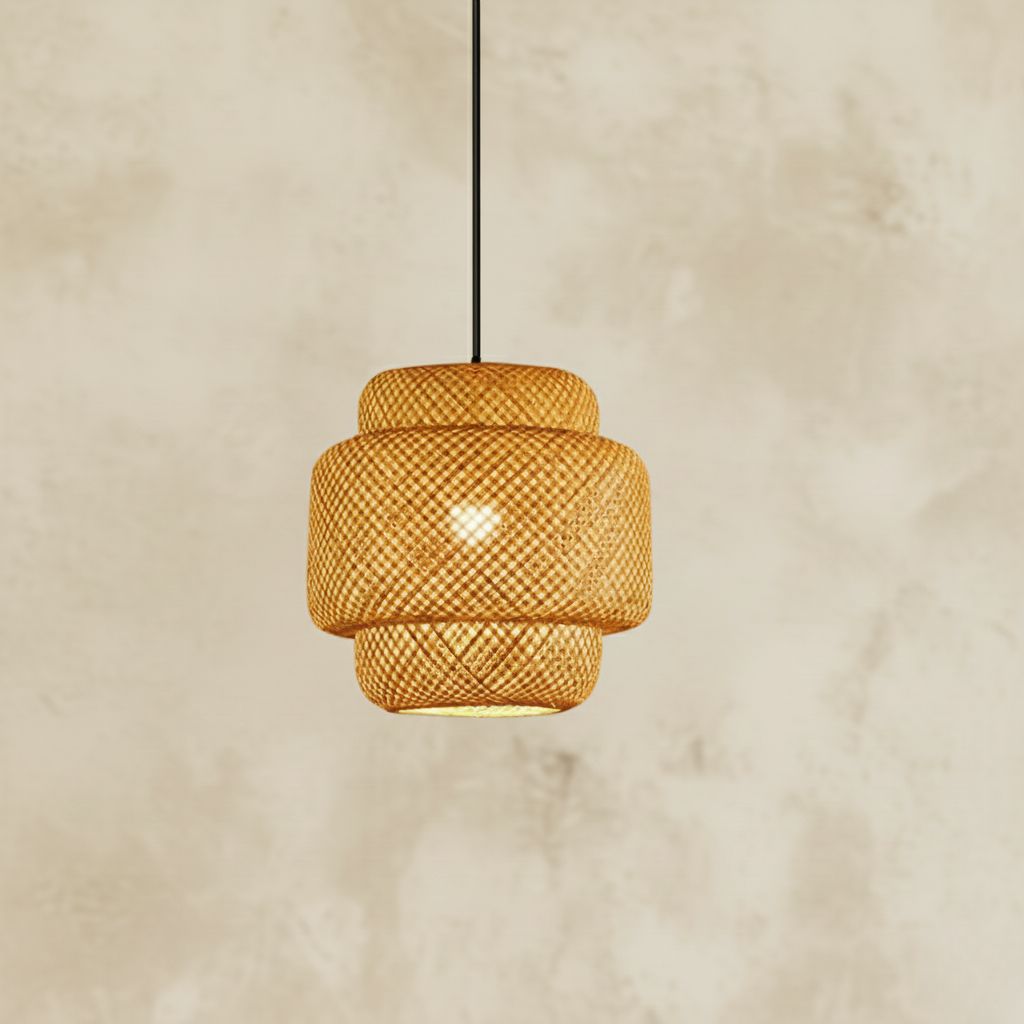 Luminária Pendente de Bambu Lumfine