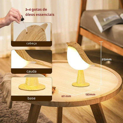 Luminária de Pássaro Para Leitura