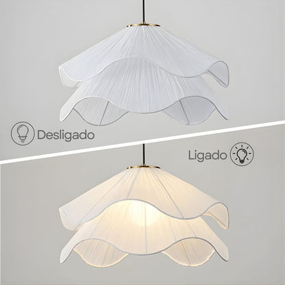 Luminária Pendente Flor Branca