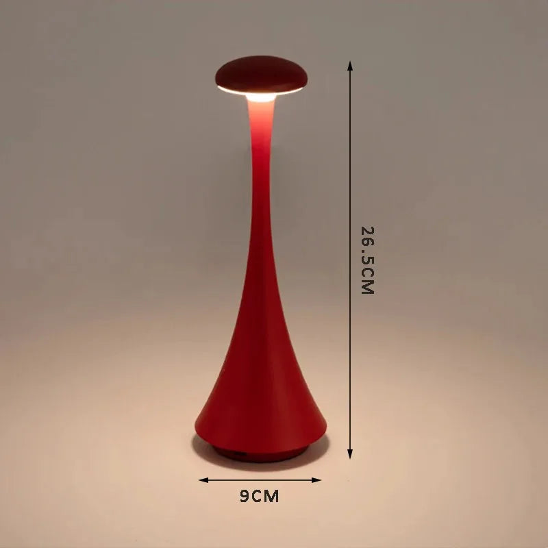 Luminária de Mesa LED Recarregável com Toque e Design Moderno.