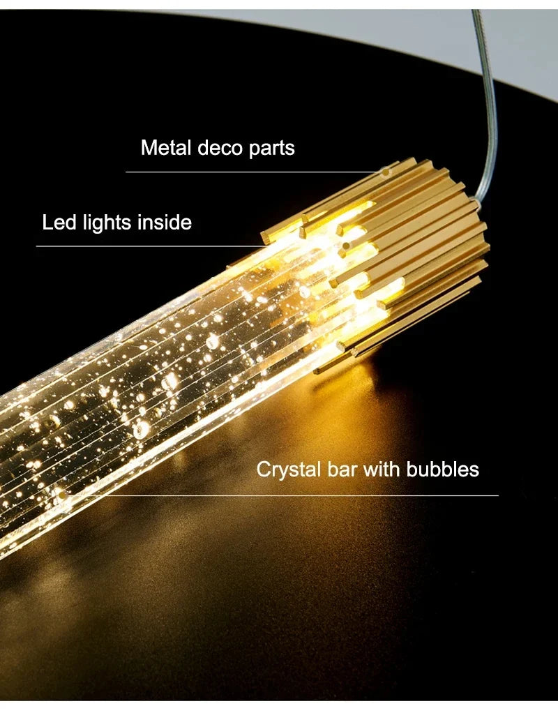 Nordic cristal luzes pingente led lâmpada do teto cabeceira pendurado iluminação para sala de estar cozinha quarto teto decoração casa