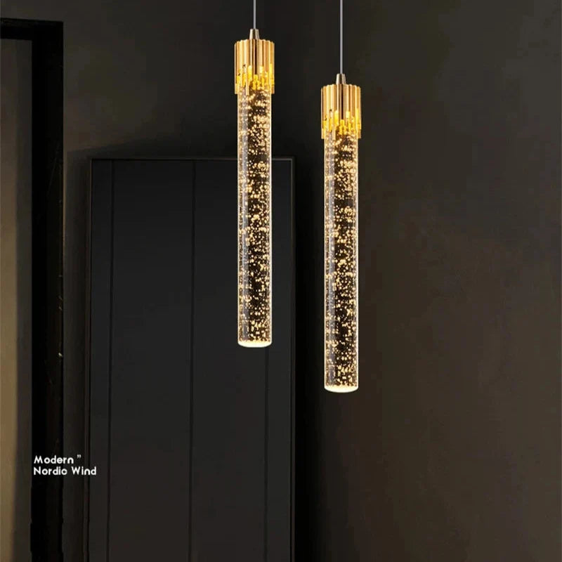 Nordic cristal luzes pingente led lâmpada do teto cabeceira pendurado iluminação para sala de estar cozinha quarto teto decoração casa