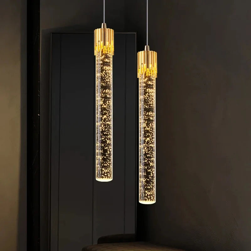 Nordic cristal luzes pingente led lâmpada do teto cabeceira pendurado iluminação para sala de estar cozinha quarto teto decoração casa
