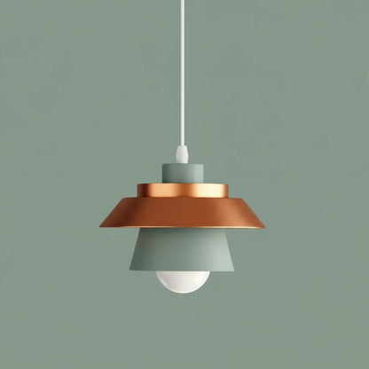 Luminária Pendente de Madeira e Metal - Design Contemporâneo.