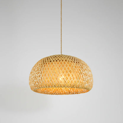 Lanterna de bambu 30cm luminária natural rattan vime e27 led lustres tecidos à mão abajures luminária pendurada luz