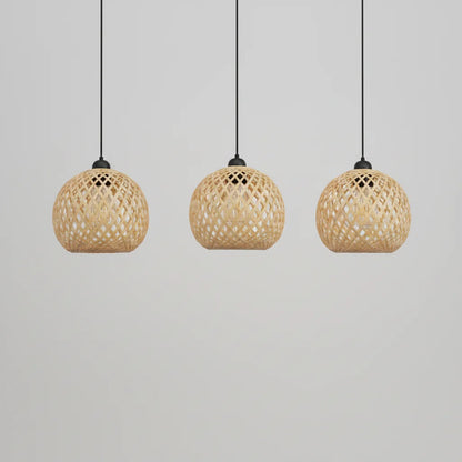 Luminária Pendente de Bambu Akada.