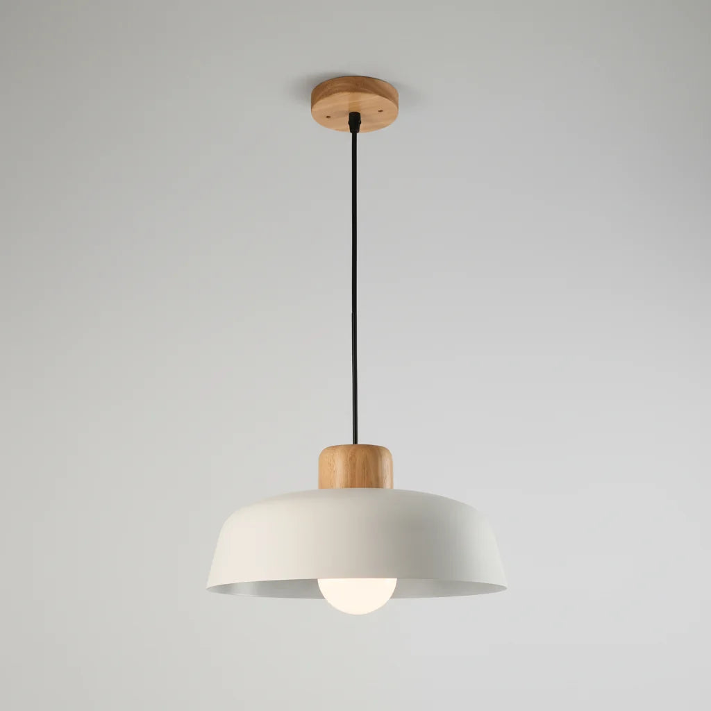 Luminária Pendente Nórdica de Madeira - Design Moderno e Elegante.