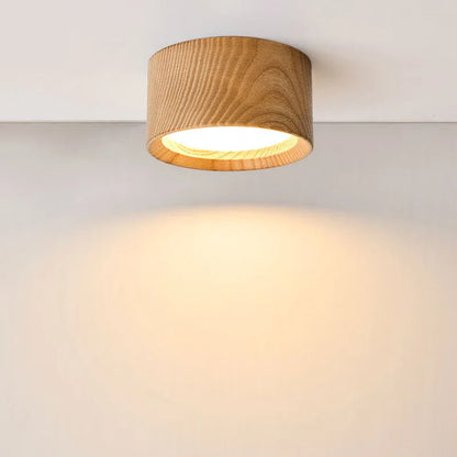Luminária Plafon de Madeira GX53 - Elegância e Funcionalidade.