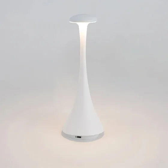 Luminária de Mesa LED Recarregável com Toque e Design Moderno.