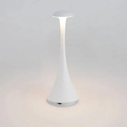 Luminária de Mesa LED Recarregável com Toque e Design Moderno.