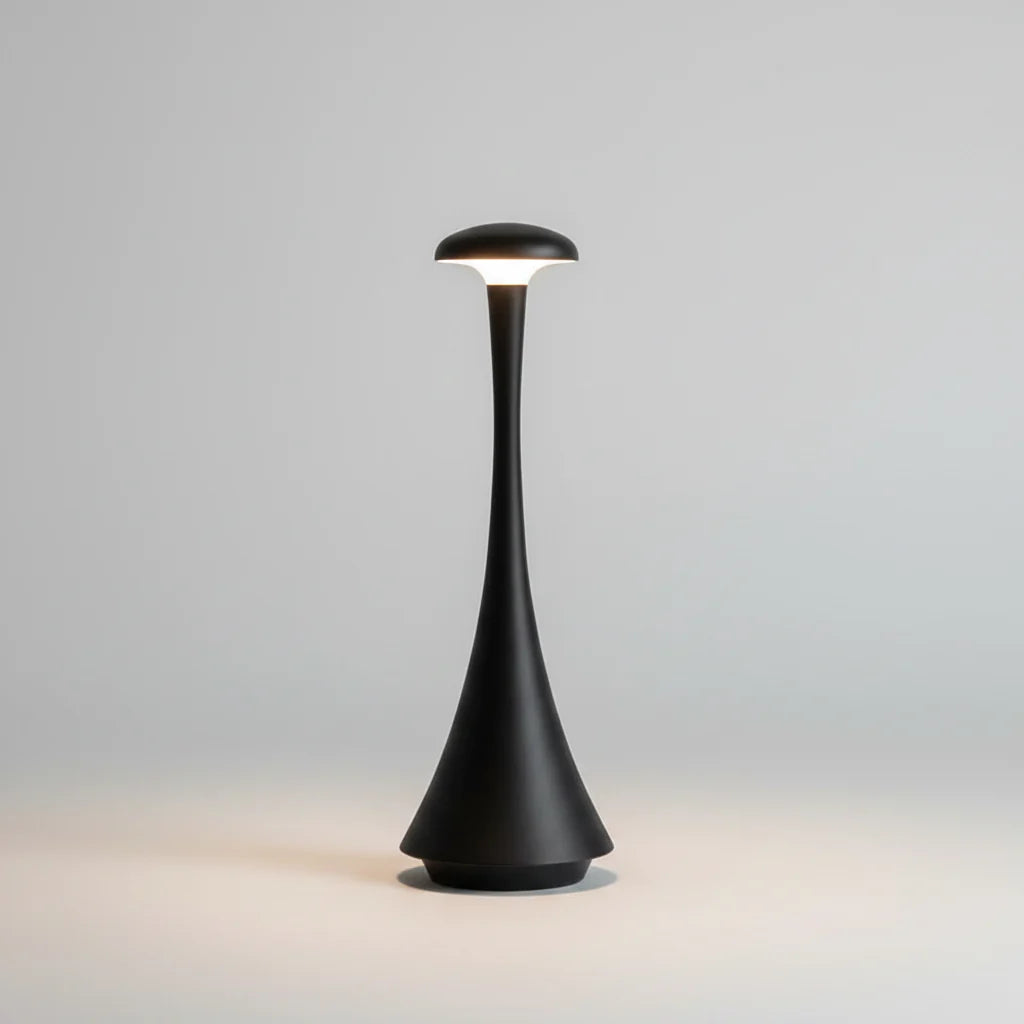 Luminária de Mesa LED Recarregável com Toque e Design Moderno.