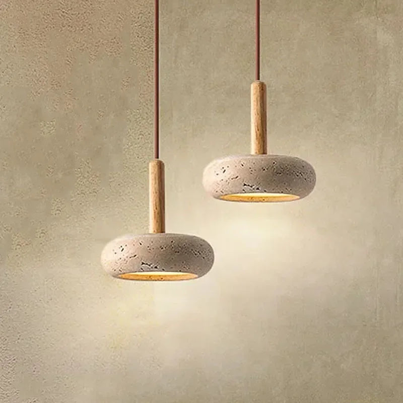 Pendente Pedra Travertino LED