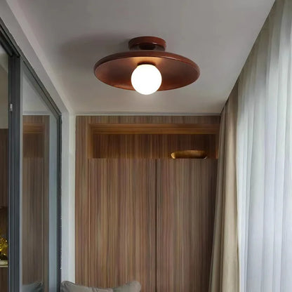 Plafon de Sobrepor em Madeira, 18 ou 28cm Bivolt com Luz Ajustável
