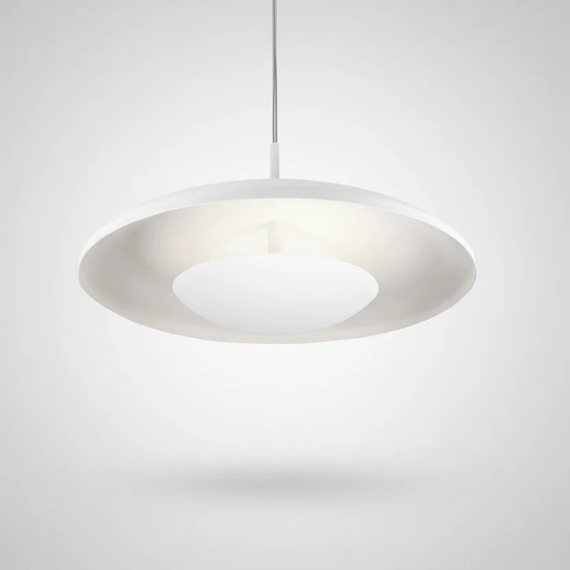 Pendente Luxury Branco Fosco Ø38cm | Iluminação de Design para Sala e Jantar.