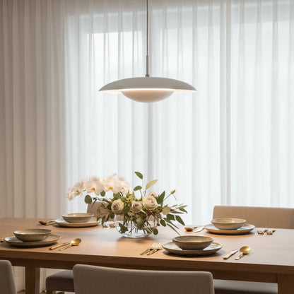 Pendente Luxury Branco Fosco Ø38cm | Iluminação de Design para Sala e Jantar.