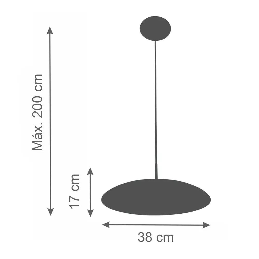 Pendente Luxury Branco Fosco Ø38cm | Iluminação de Design para Sala e Jantar.