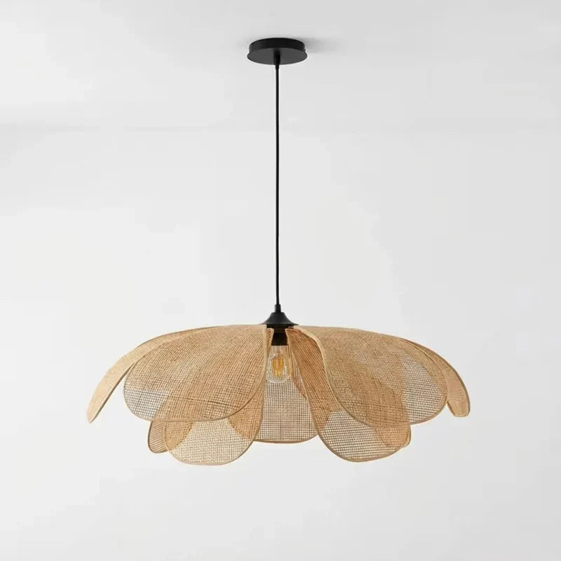 Pendente Minimalista em Rattan Palha Natural