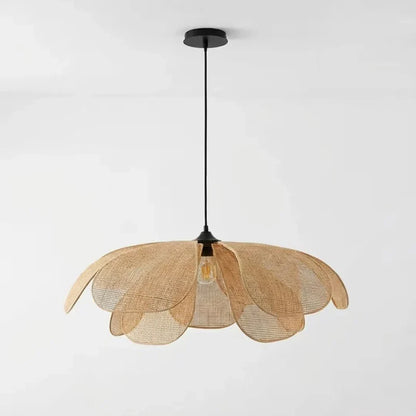 Pendente Minimalista em Rattan Palha Natural