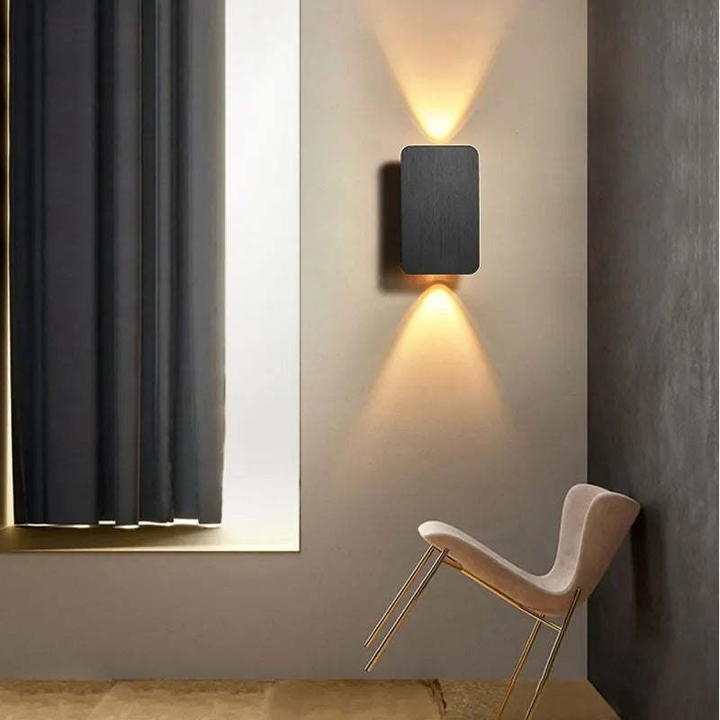 Arandela de Parede Wooden, 6W/10W LED integrado, alumínio, 3000K ou 6000K