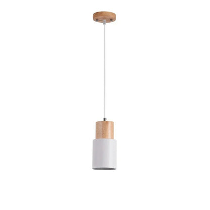 Pendente Minimalista Madeira e Metal E27 - Cabo Ajustável 1,2m