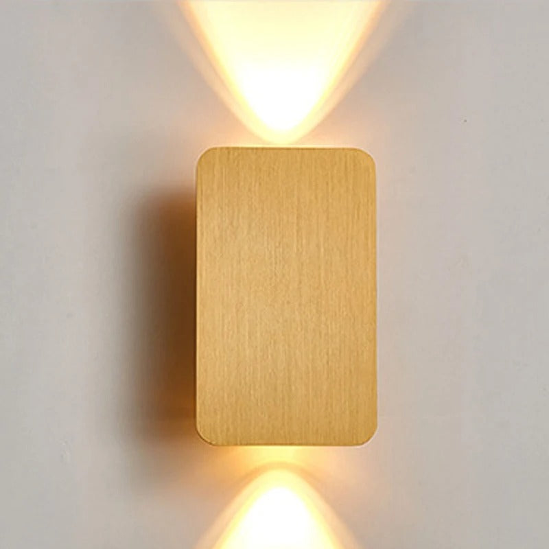 Arandela de Parede Wooden, 6W/10W LED integrado, alumínio, 3000K ou 6000K
