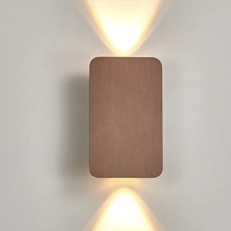 Arandela de Parede Wooden, 6W/10W LED integrado, alumínio, 3000K ou 6000K